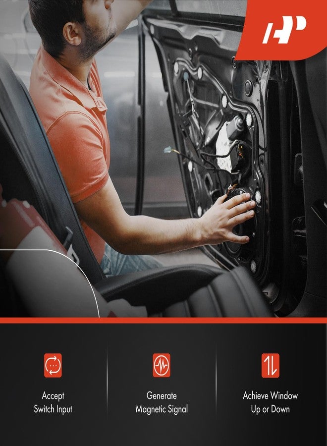 A-Premium Front Right Passenger Side Power Window Lift Motor (2-Pin Plug) Compatible with Honda Accord 2008 2009 2010 2011 2012, Sedan, EX/EX-L Only - Image 2